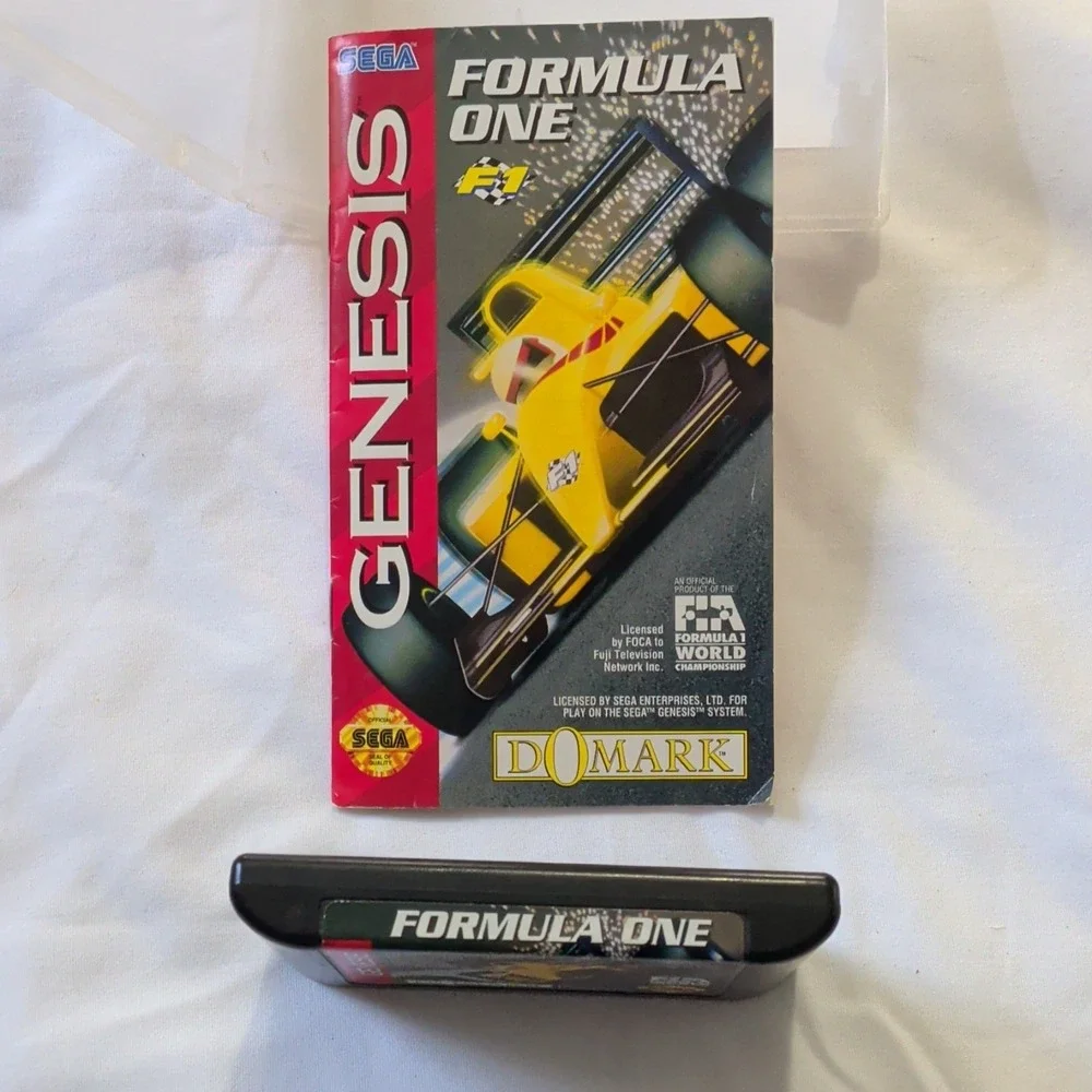 Formula One Sega Genesis Racing Game (1993) Domark NTSC-U/C w/ Manual